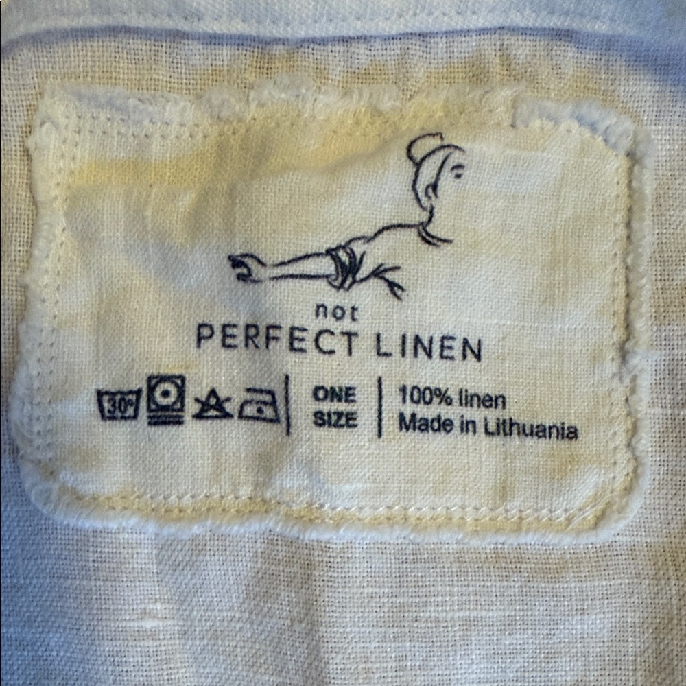 notPERFECTLINEN Cream Linen Garment One Size - Picture 2 of 3